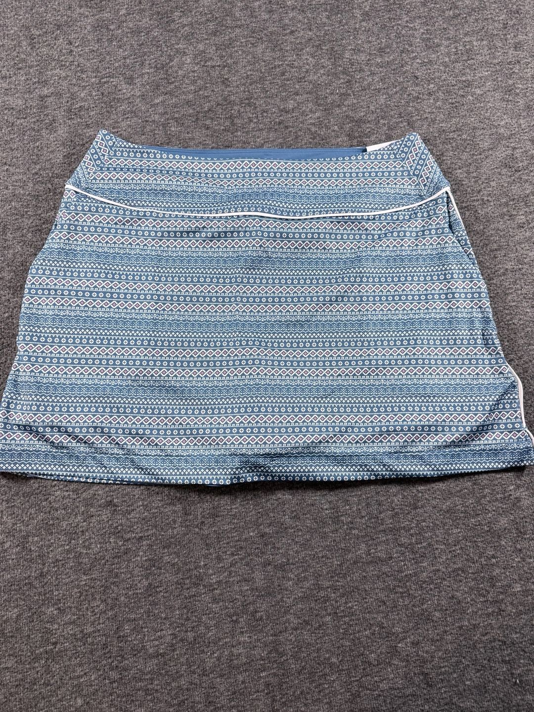 NWT PUMA Women's Blake Fair Isle Performance Golf Skirt - Blue 2