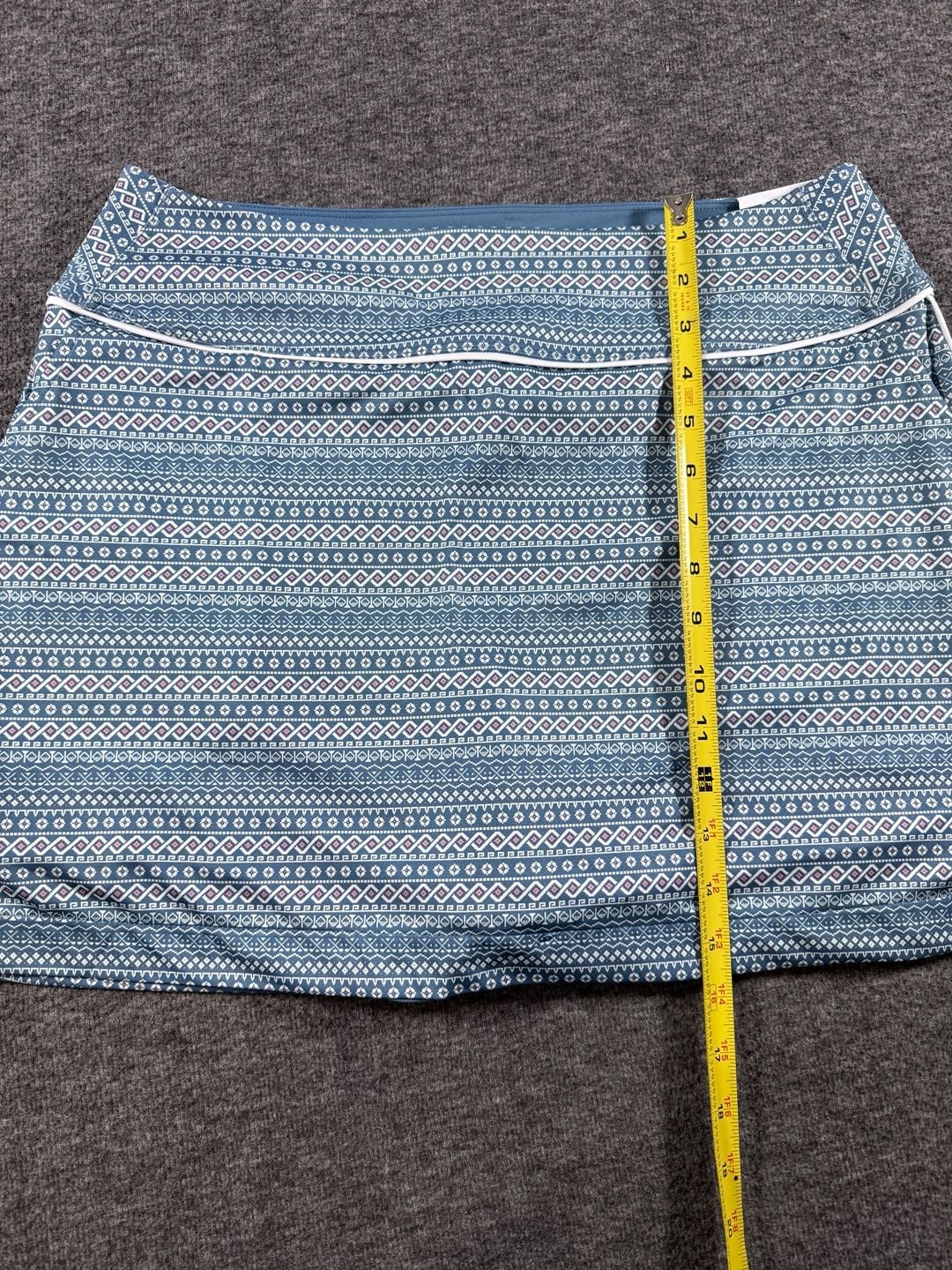 NWT PUMA Women's Blake Fair Isle Performance Golf Skirt - Blue 5
