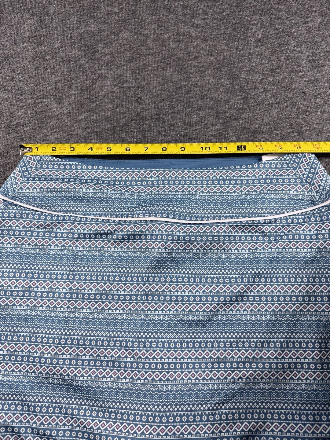 NWT PUMA Women's Blake Fair Isle Performance Golf Skirt - Blue 6