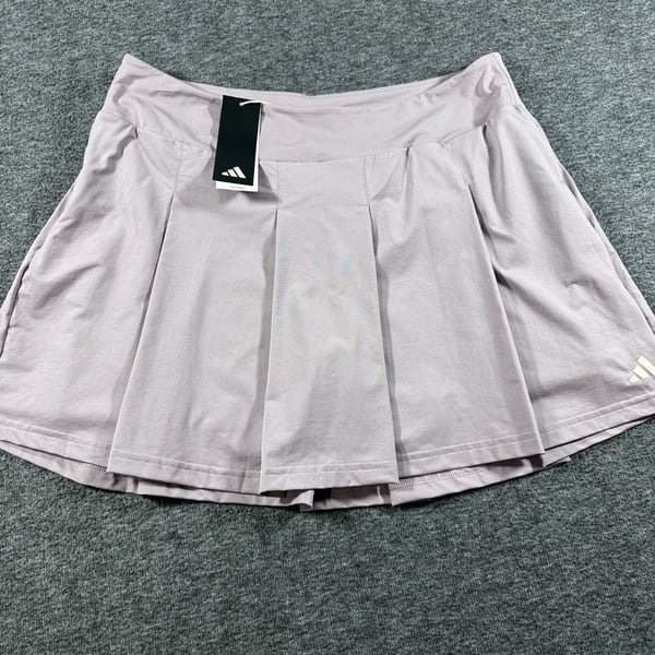 NWT adidas Women's Twistknit Ultimate365 Tour Pleated Golf Skort Fig Purple