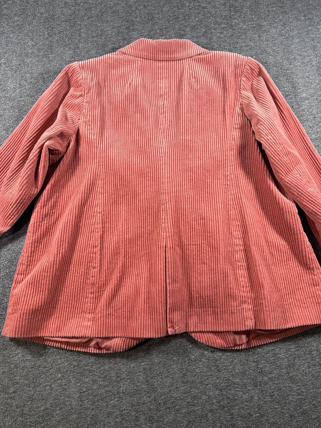 ELOQUII Women's Size 22 Coral Pink Wide Wale Corduroy Blazer Jacket 10