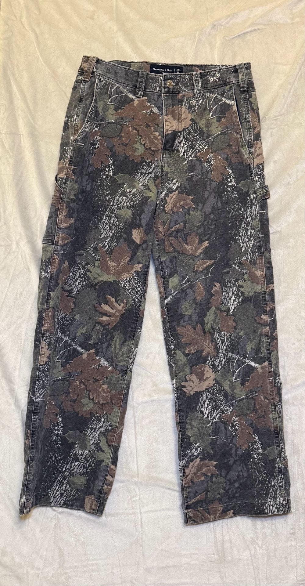 Abercrombie & Fitch Baggy Workwear Camo Carpenter Pants 28x28 2