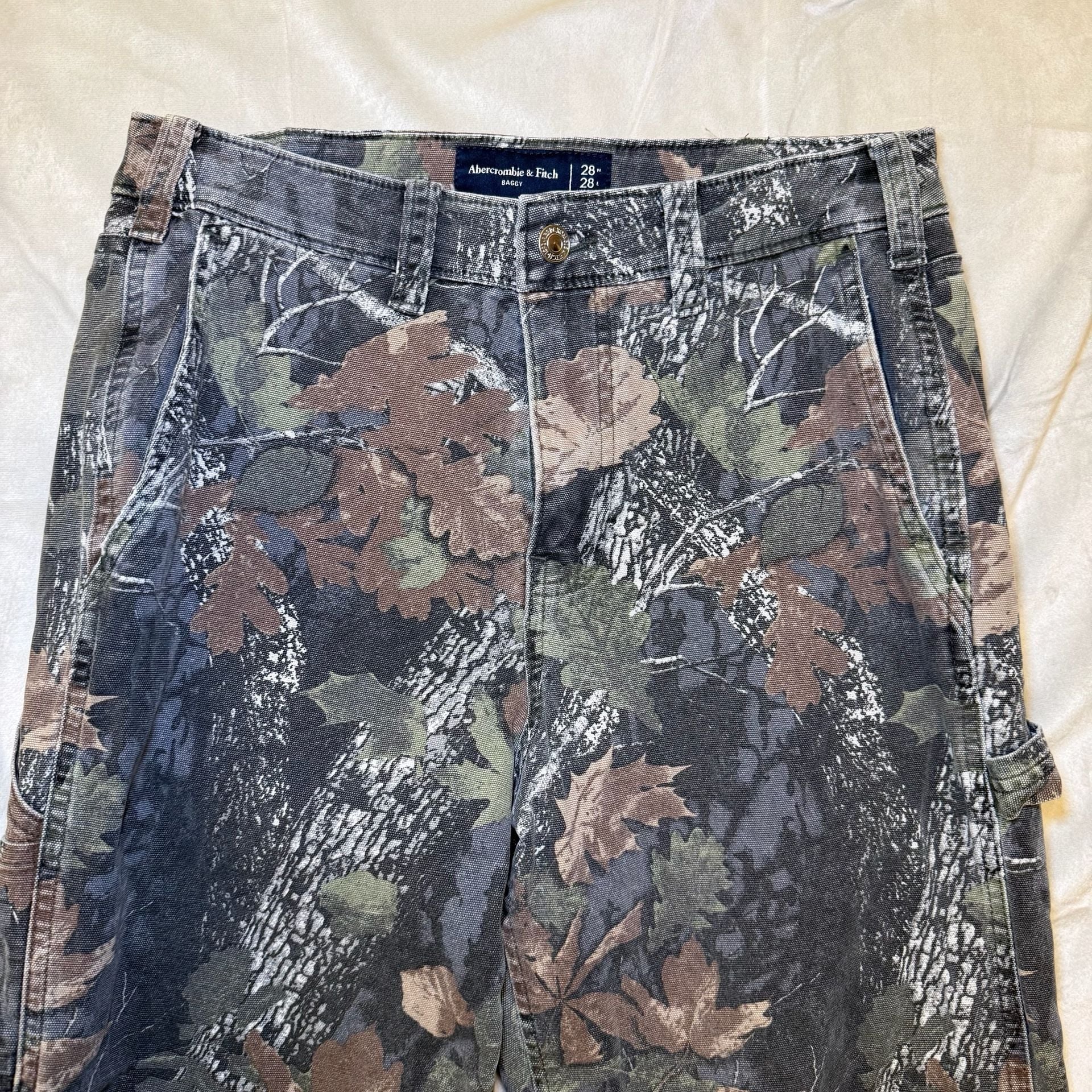 Abercrombie & Fitch Baggy Workwear Camo Carpenter Pants 28x28 4