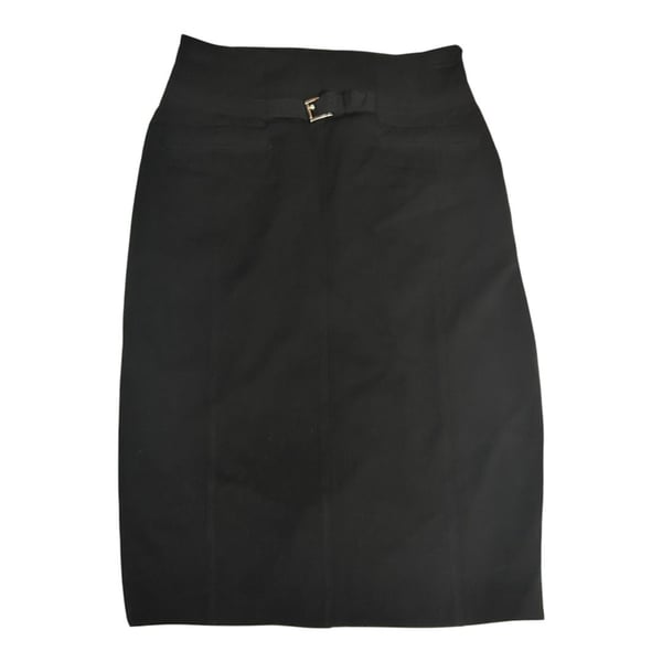 💟Worthington Black High Waisted Pencil Skirt with Black Buckle Detail Size 8