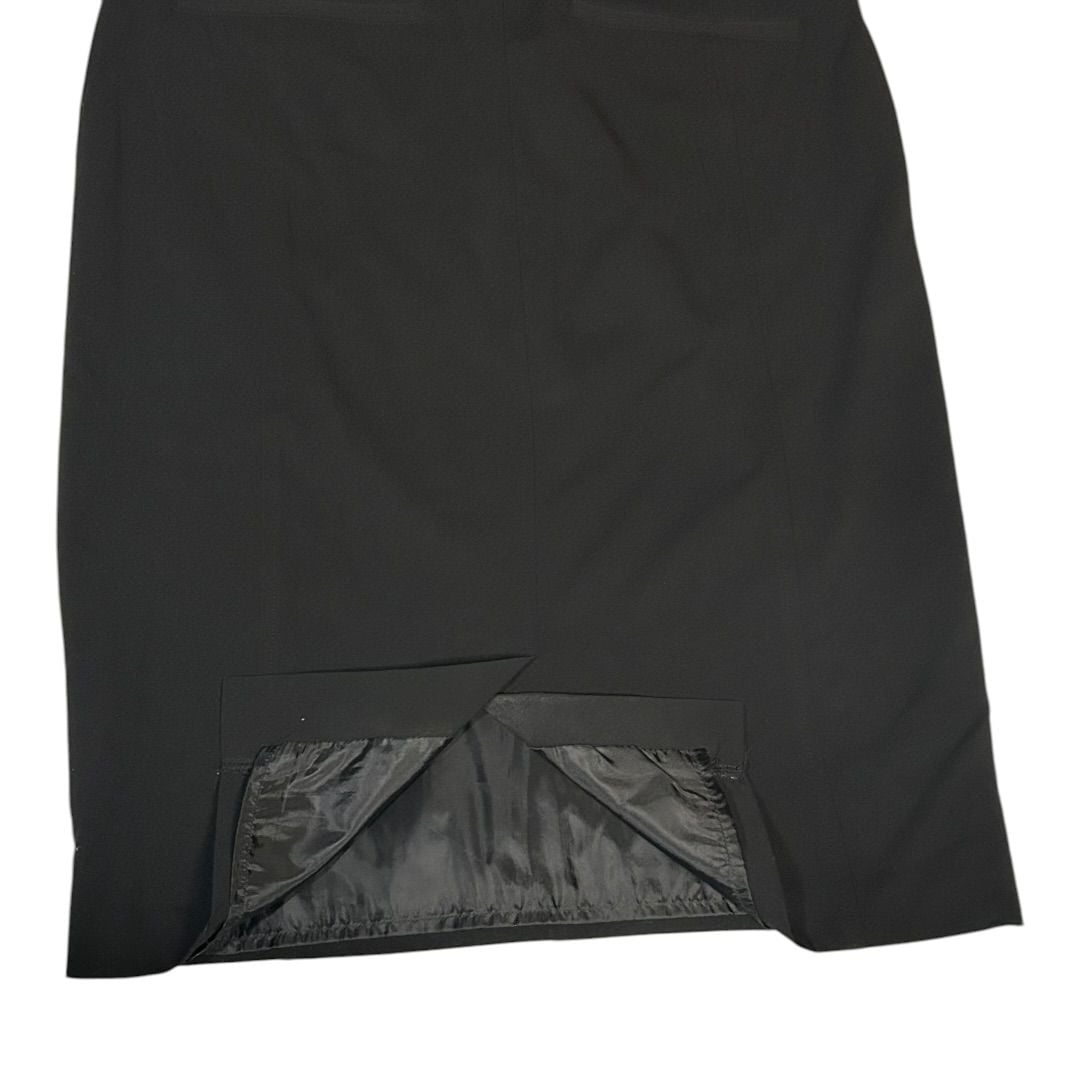 💟Worthington Black High Waisted Pencil Skirt with Black Buckle Detail Size 8 8