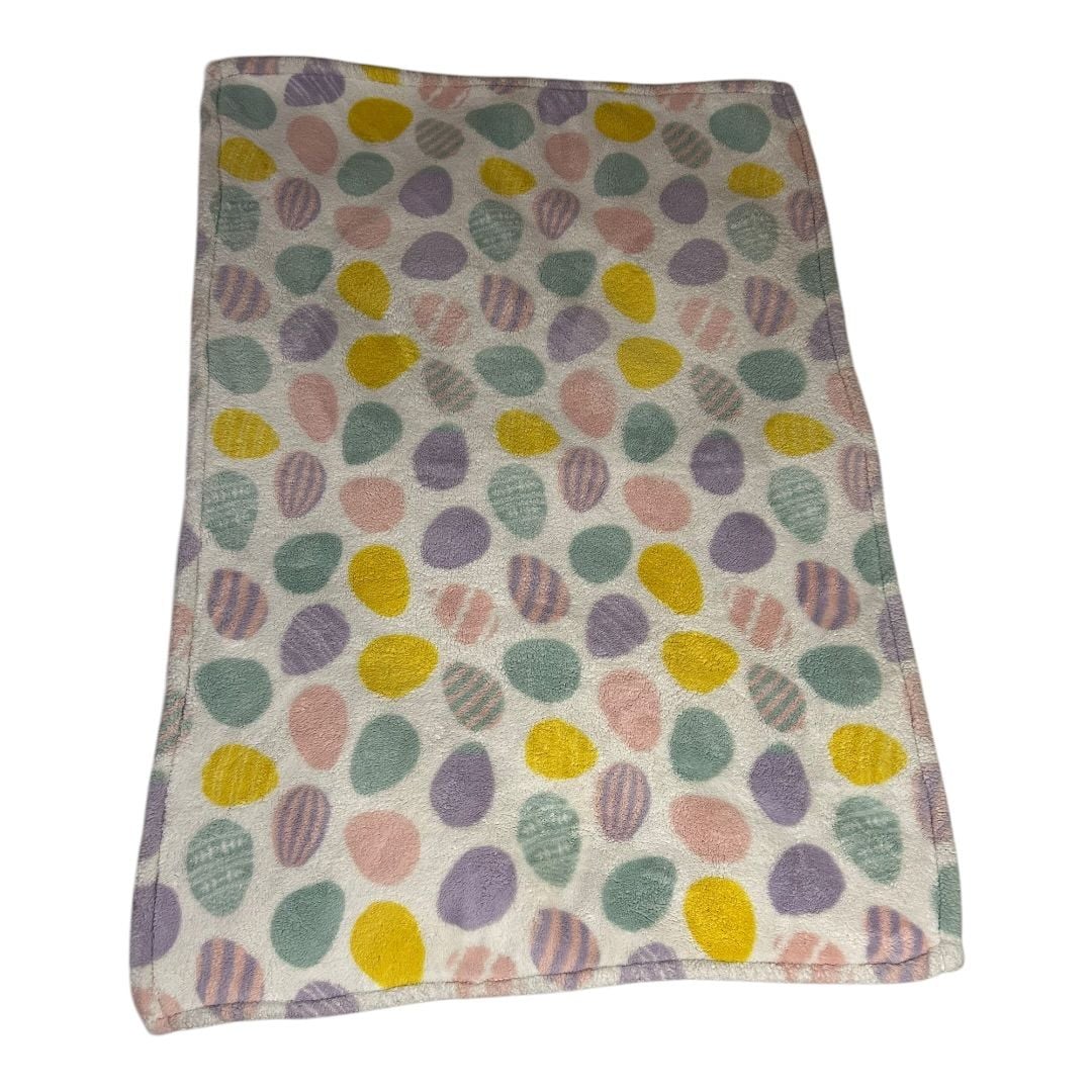 💟Modern Baby Gray Bunny Plush Teether and Easter Egg Blanket Set🐣 2
