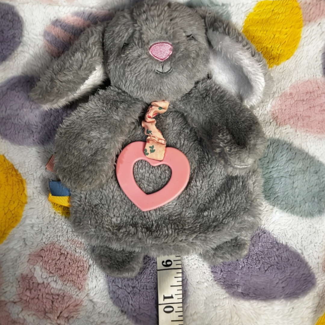 💟Modern Baby Gray Bunny Plush Teether and Easter Egg Blanket Set🐣 7