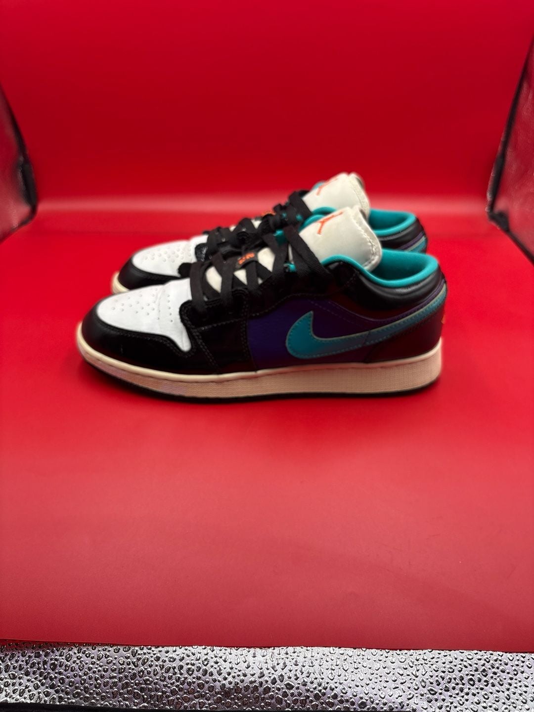 Air Jordan 1 Low GS Black Court Purple Turbo Green 553560-035 2