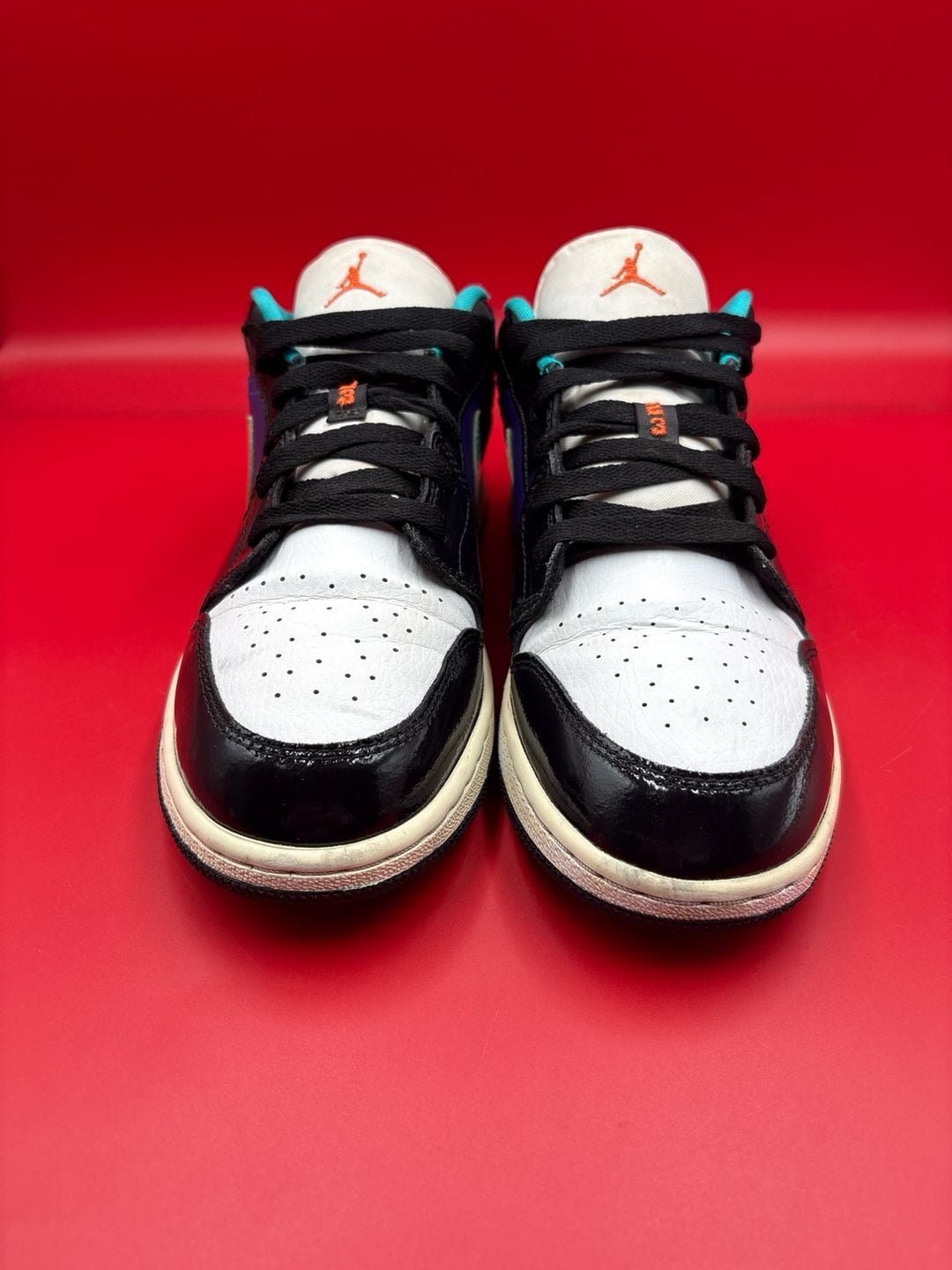 Air Jordan 1 Low GS Black Court Purple Turbo Green 553560-035 3