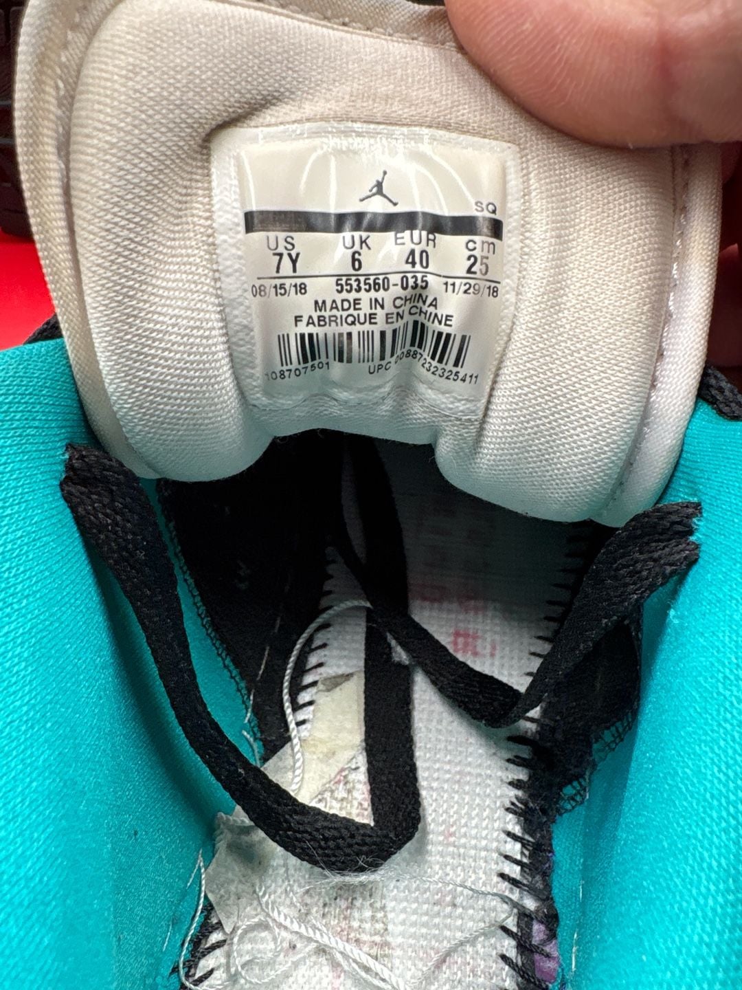 Air Jordan 1 Low GS Black Court Purple Turbo Green 553560-035 7