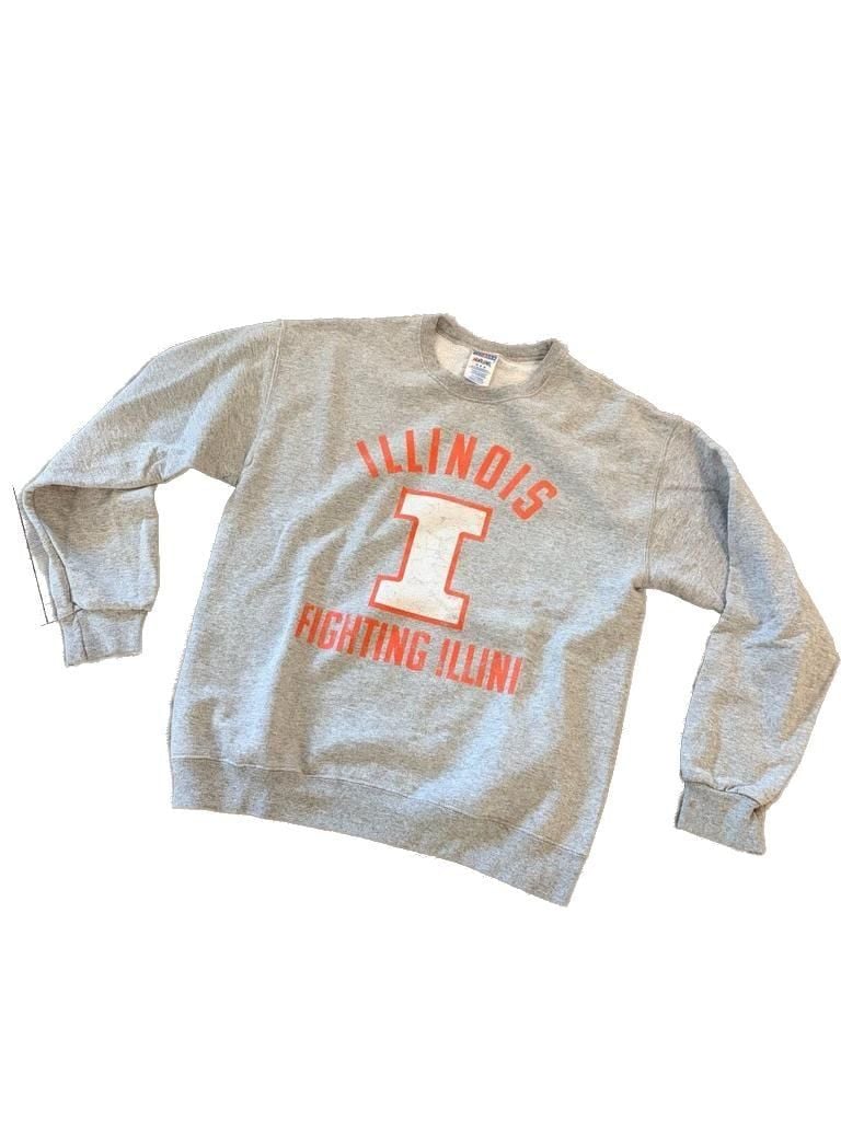 Vintage University of Illinois Fighting Illini Jerzees Nublend Crewneck Sweatshirt 2
