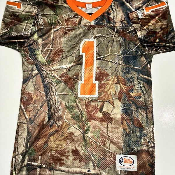 G. Willie Haunted Starbucks Shoplifter Real Tree Camo Mesh Football Jersey