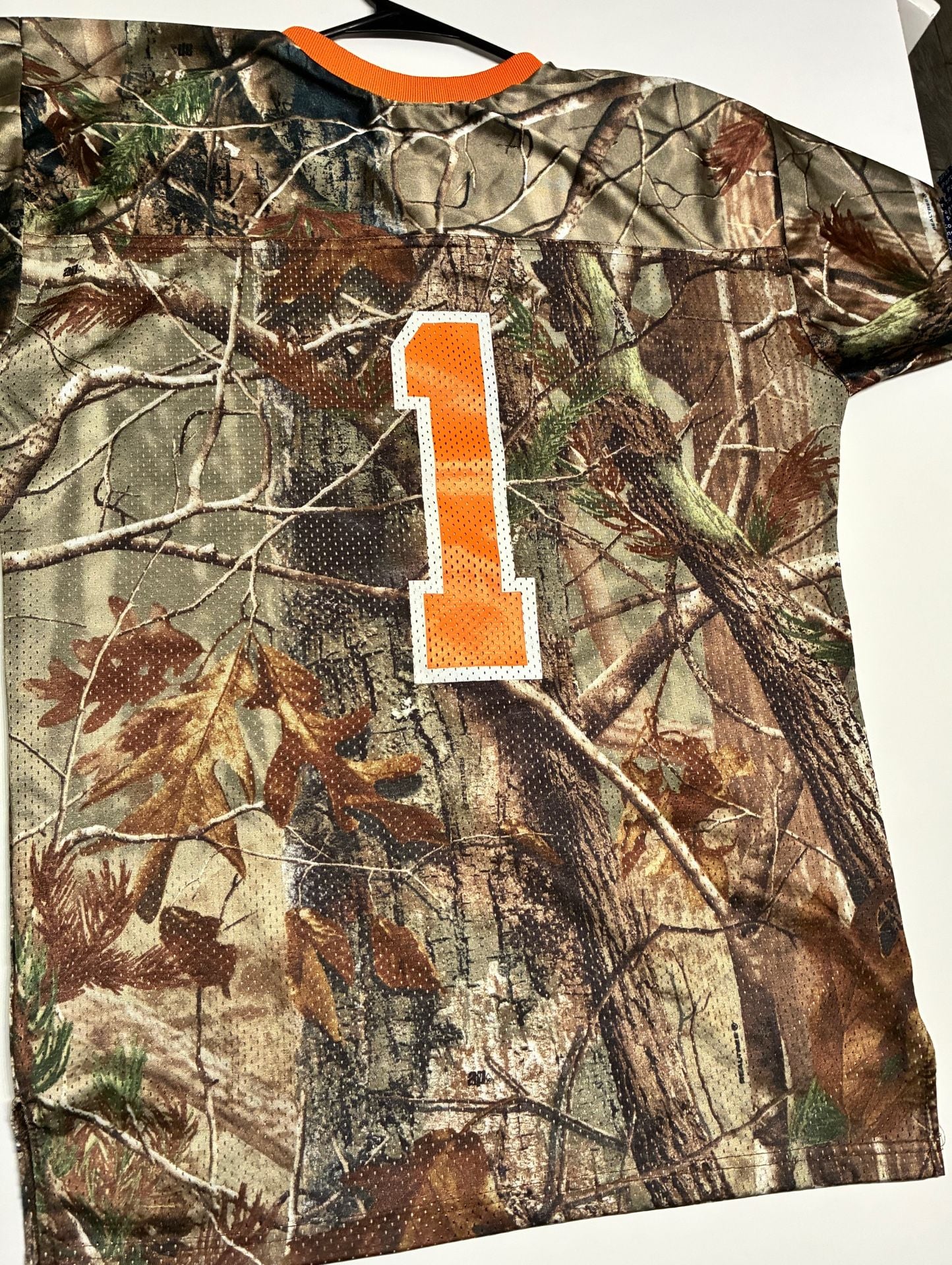 G. Willie Haunted Starbucks Shoplifter Real Tree Camo Mesh Football Jersey 8