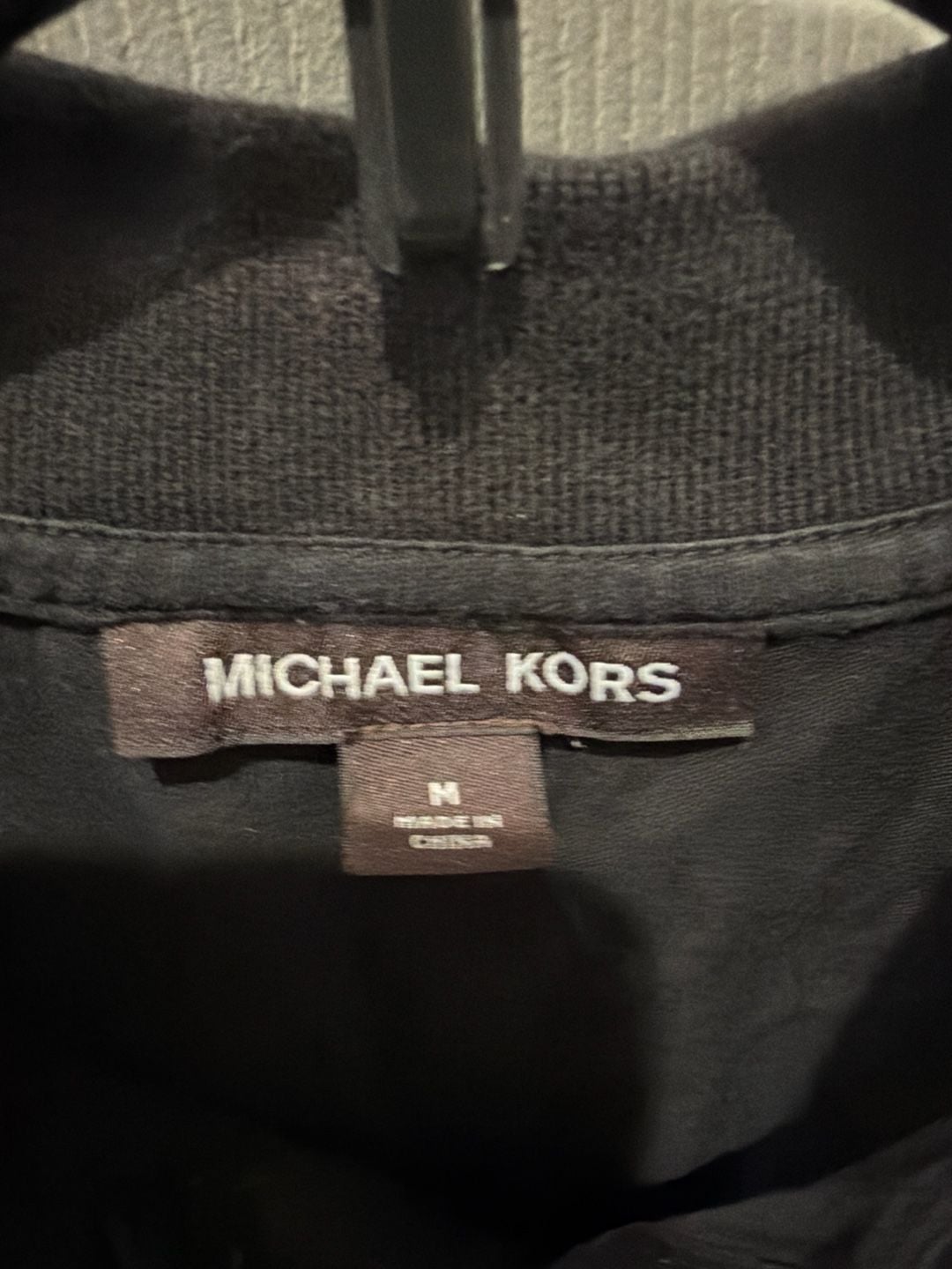 Michael Kors Men's Black Polo Shirt with Logo Taping Shoulders and Tipping Size Medium 3
