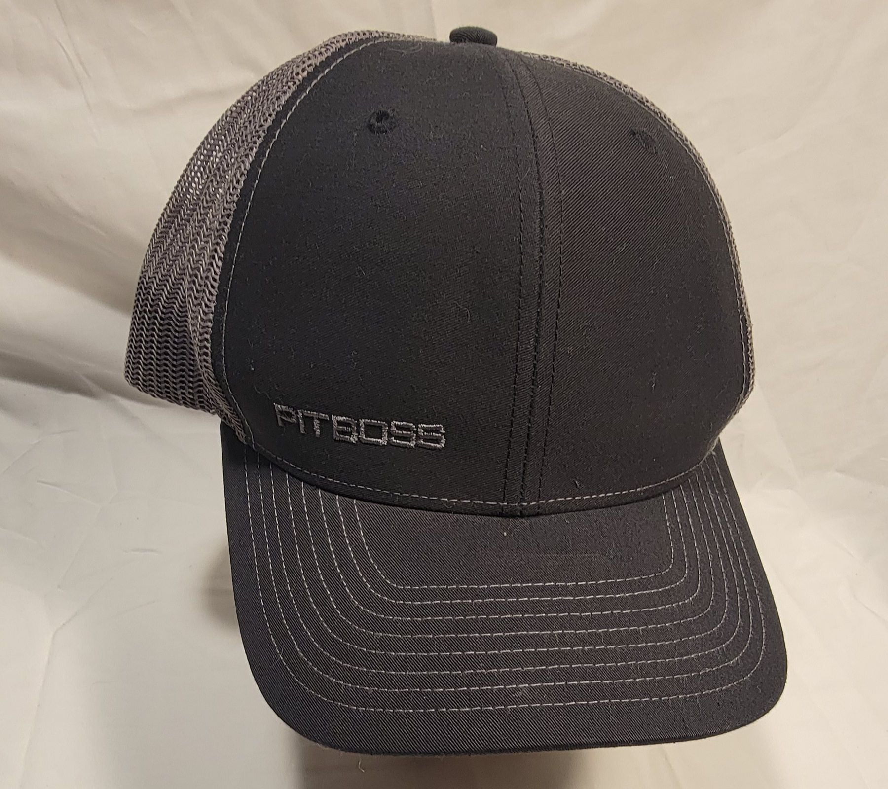 Pit Boss Black and Grey Richardson Style 112 Trucker Snapback Hat 2
