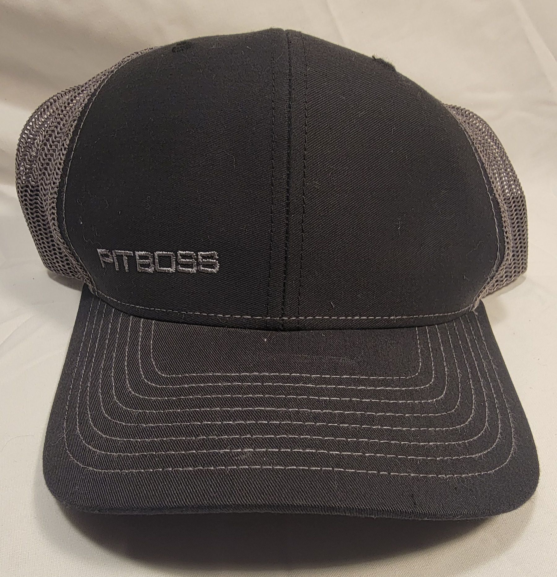 Pit Boss Black and Grey Richardson Style 112 Trucker Snapback Hat 3