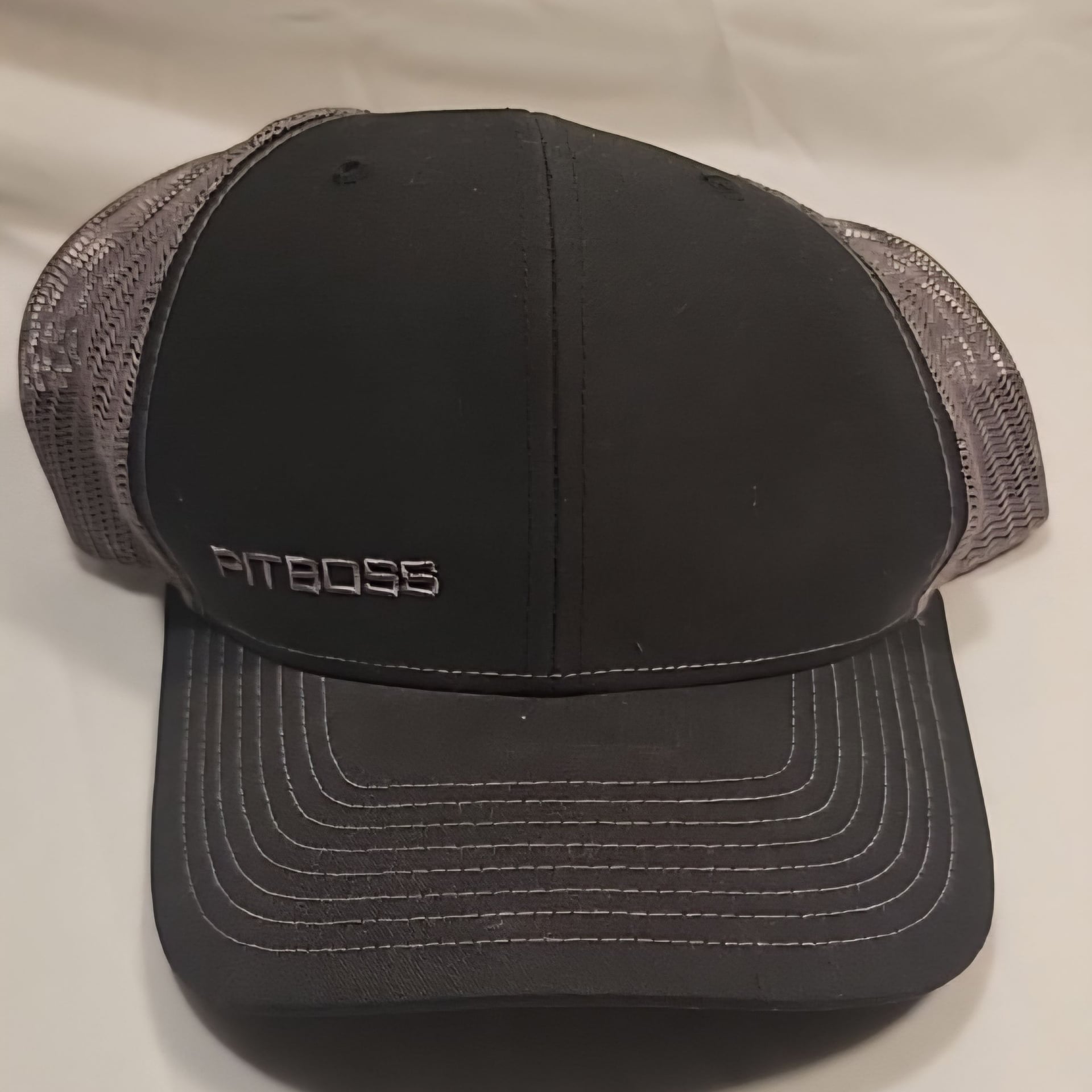 Pit Boss Black and Grey Richardson Style 112 Trucker Snapback Hat 10