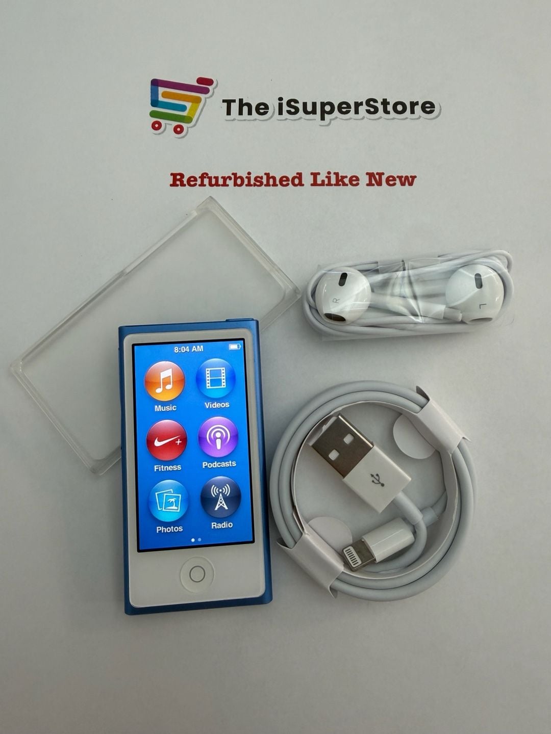 Apple iPod Nano 7th Generation 16GB Blue Refurbished with Accessories 1