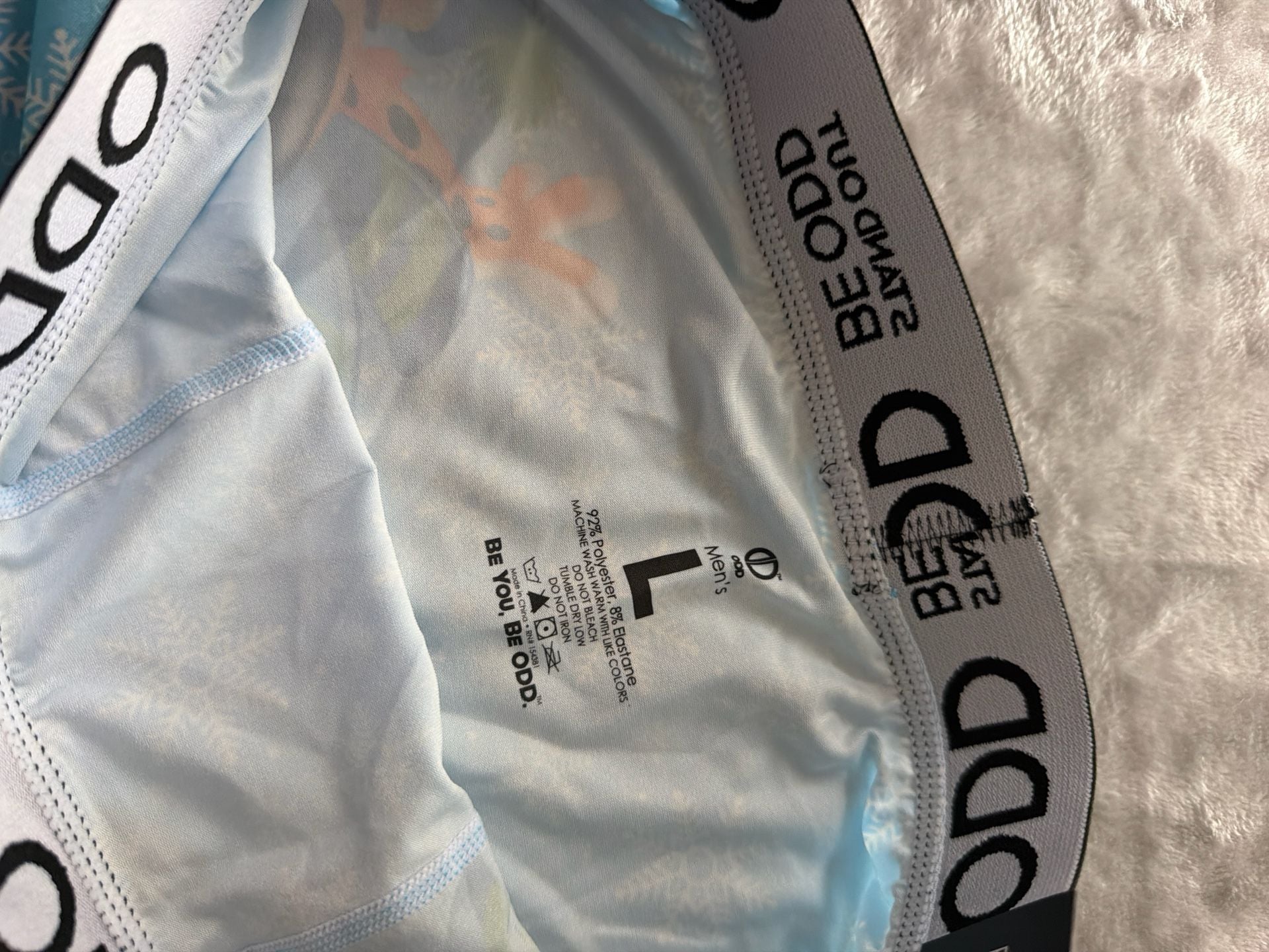 Odd Sox x Cheetos Chester Cheetah Winter Snowflake Men's Boxer Briefs Size L 5