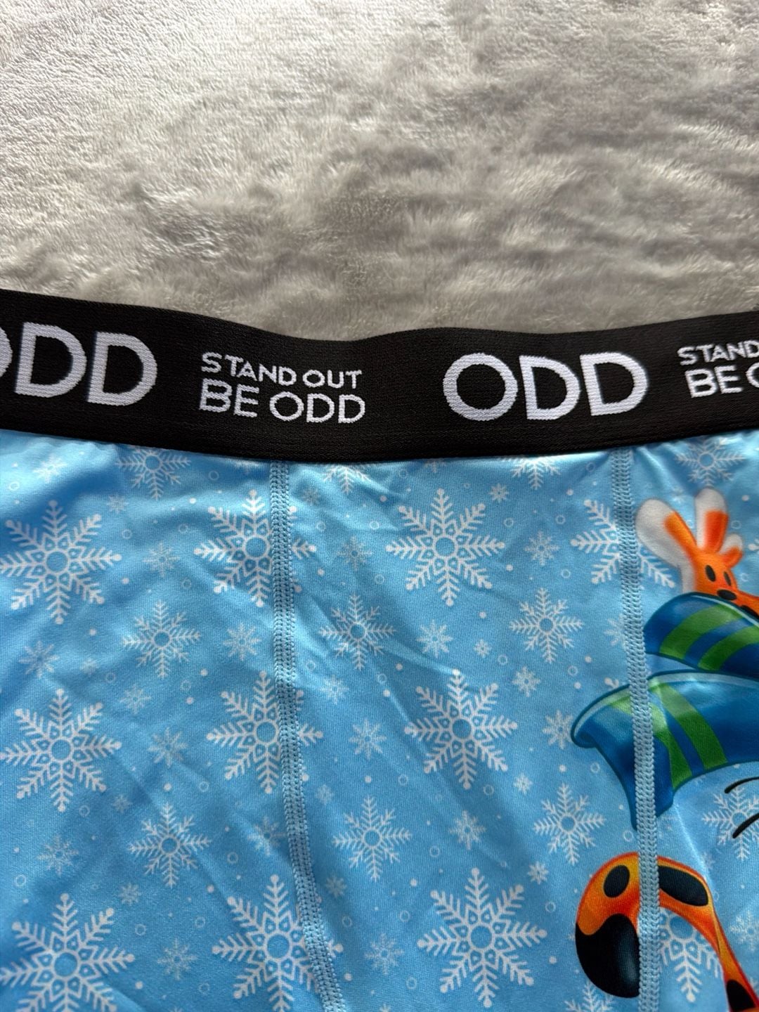 Odd Sox x Cheetos Chester Cheetah Winter Snowflake Boxer Briefs 4