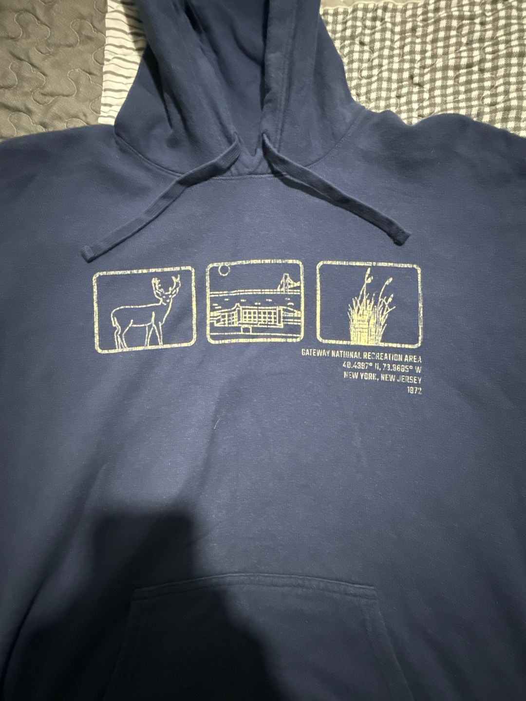 ComfortWash Gateway National Recreation Area Navy Blue Graphic Hoodie 3