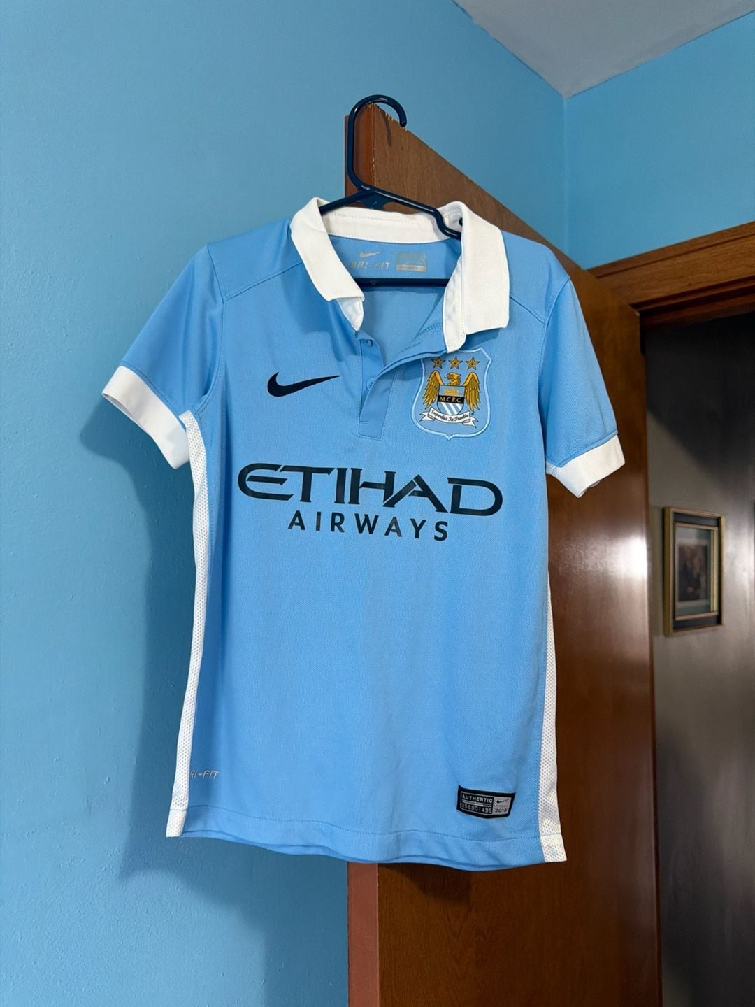2015-2016 kids Nike Manchester City Home Jersey 2