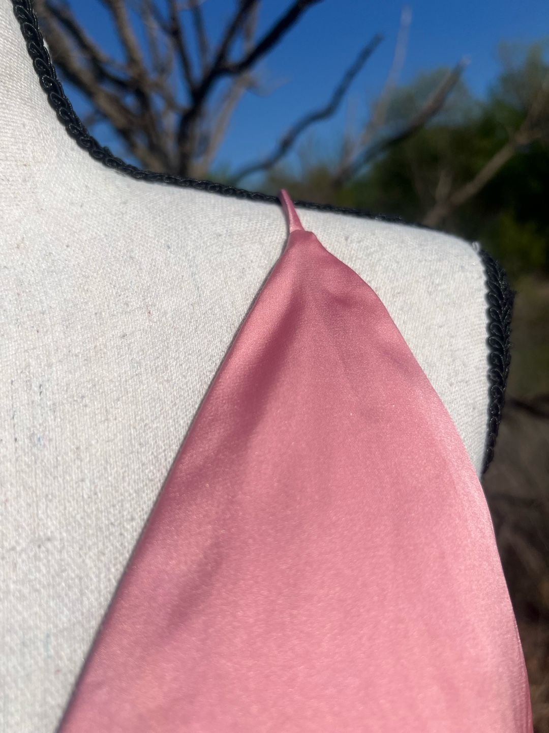 superdown Pink Satin Deep V-Neck Open Back Mini Dress 7