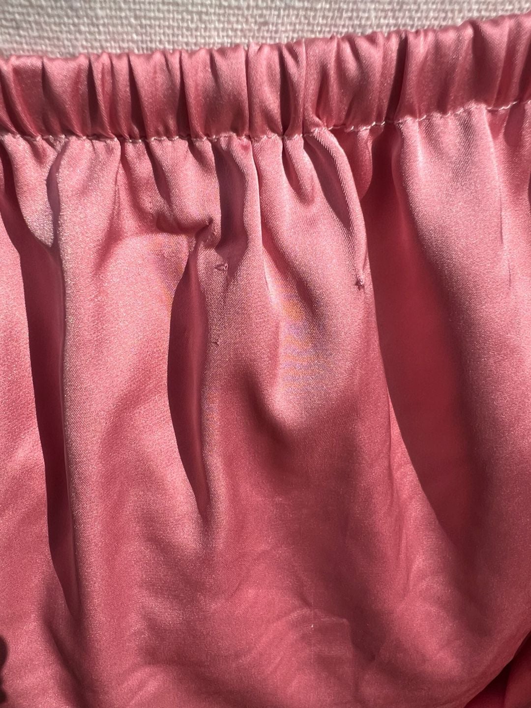 superdown Pink Satin Deep V-Neck Open Back Mini Dress 9