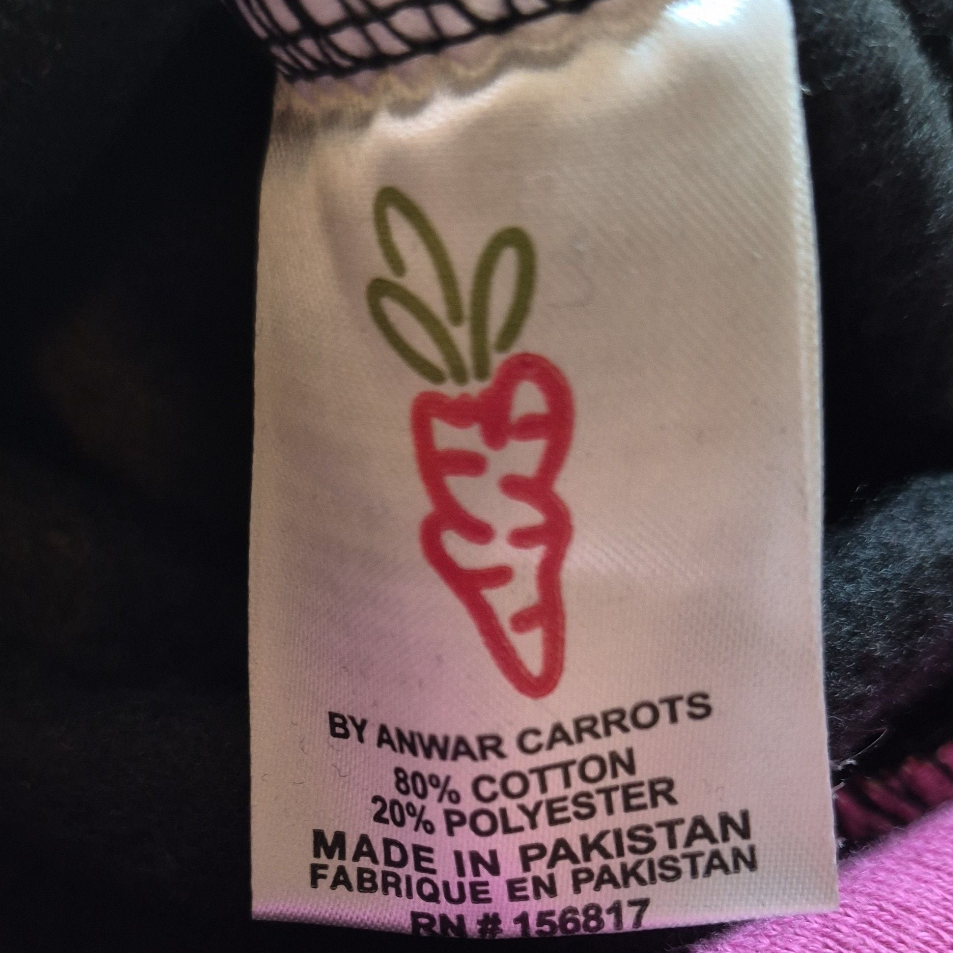 Carrots x Brisk Collab Embroidered Hoodie Black/Pink/Green M 9
