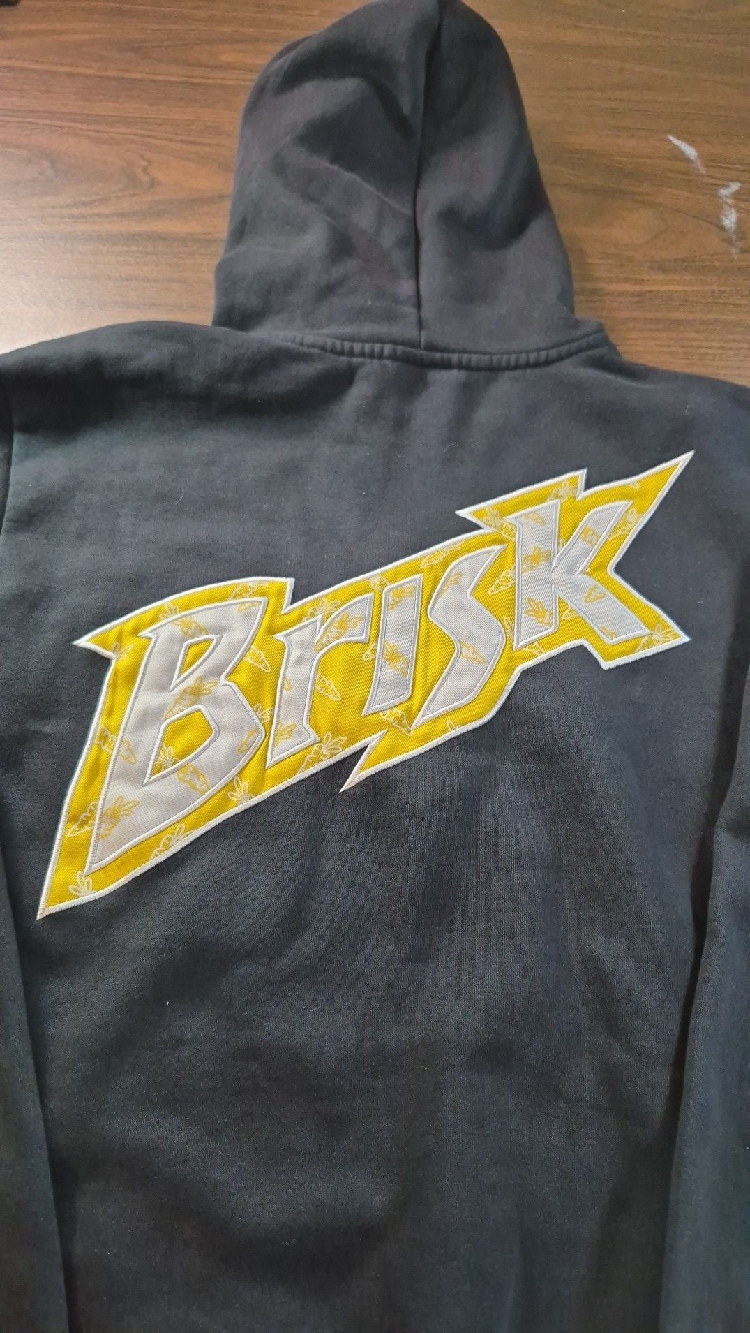 Carrots x Brisk Collab Embroidered Hoodie Black/Pink/Green M 11