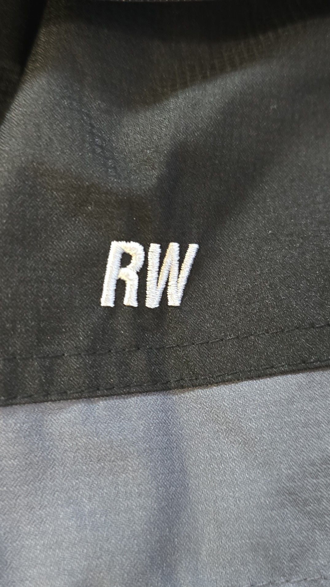 Runner's World RW Men's Medium Full Zip Running Vest Windbreaker Black Gray 4