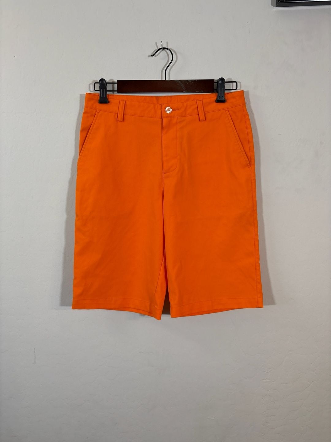 Puma Boys Essential Golf Tech Shorts Vibrant Orange Size XL 14-16 2