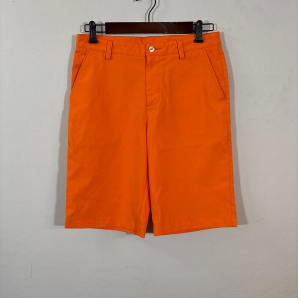 Puma Boys Essential Golf Tech Shorts Vibrant Orange Size XL 14-16