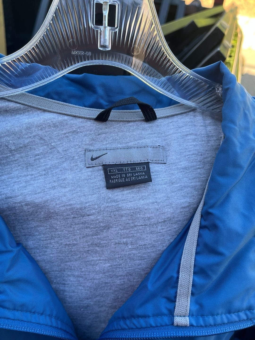 Nike Vintage Blue Full-Zip Windbreaker Jacket Cotton Lined Mens XXL 3