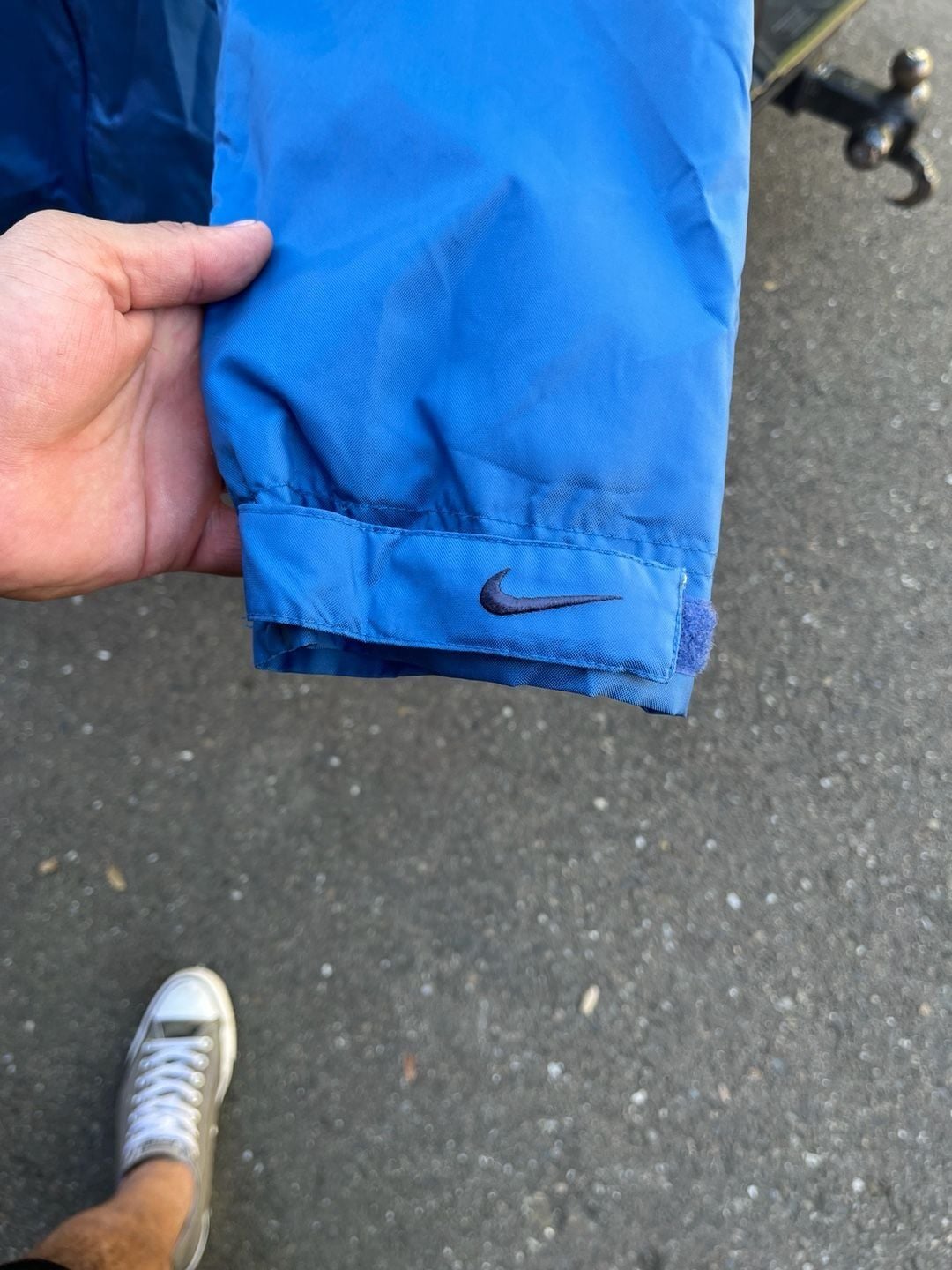 Nike Vintage Blue Full-Zip Windbreaker Jacket Cotton Lined Mens XXL 7