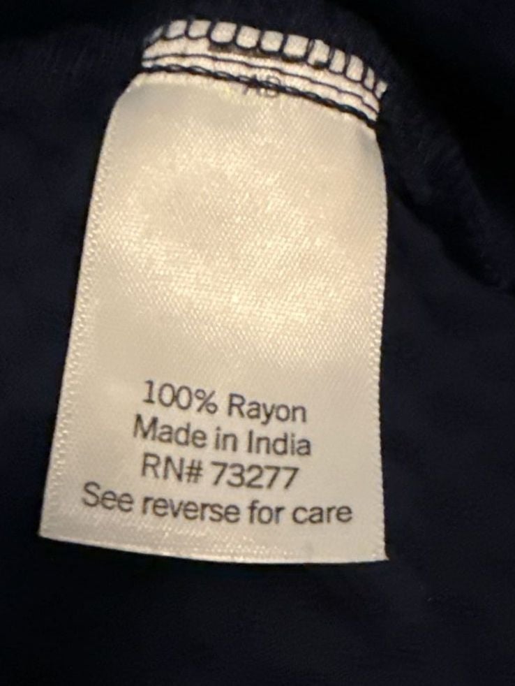 Croft & Barrow Petite XL Navy Blue Sleeveless 100% Rayon Blouse Tank Top 3