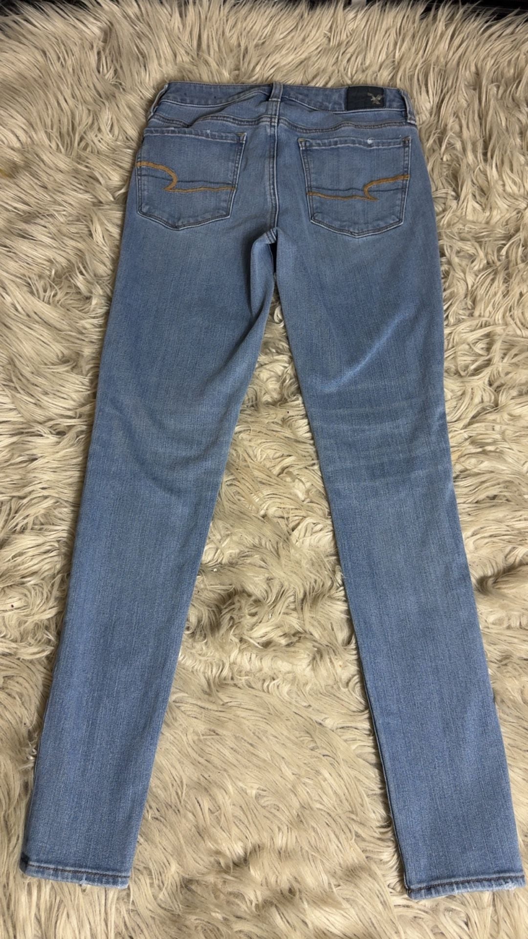 American Eagle 360 Super Stretch Skinny Patchwork Jeans Size 2 Regular 3