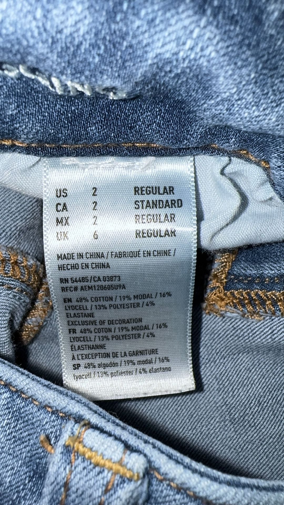 American Eagle 360 Super Stretch Skinny Patchwork Jeans Size 2 Regular 8