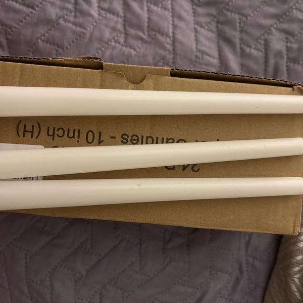 24 Pack White 10-inch Unscented Taper Candles