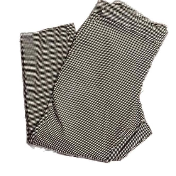 Jones & Co Jones New York Women's Size 16W Black and White Gingham Houndstooth Ankle Pants