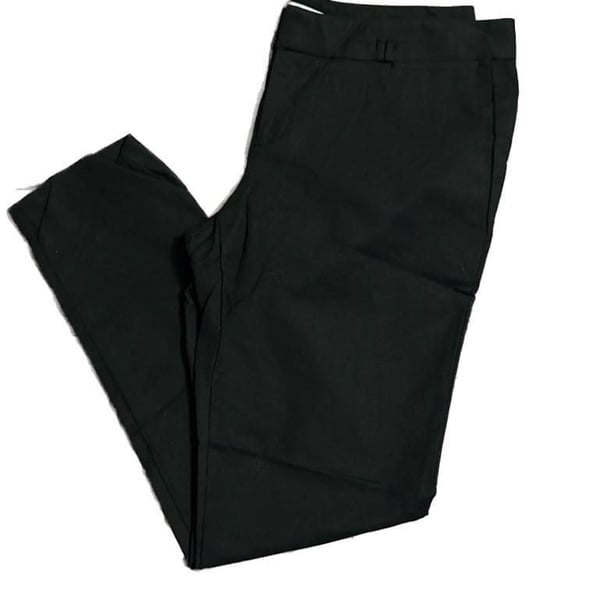 Calvin Klein Women's Black Cotton Blend Slim Fit Ankle Pants Size 12
