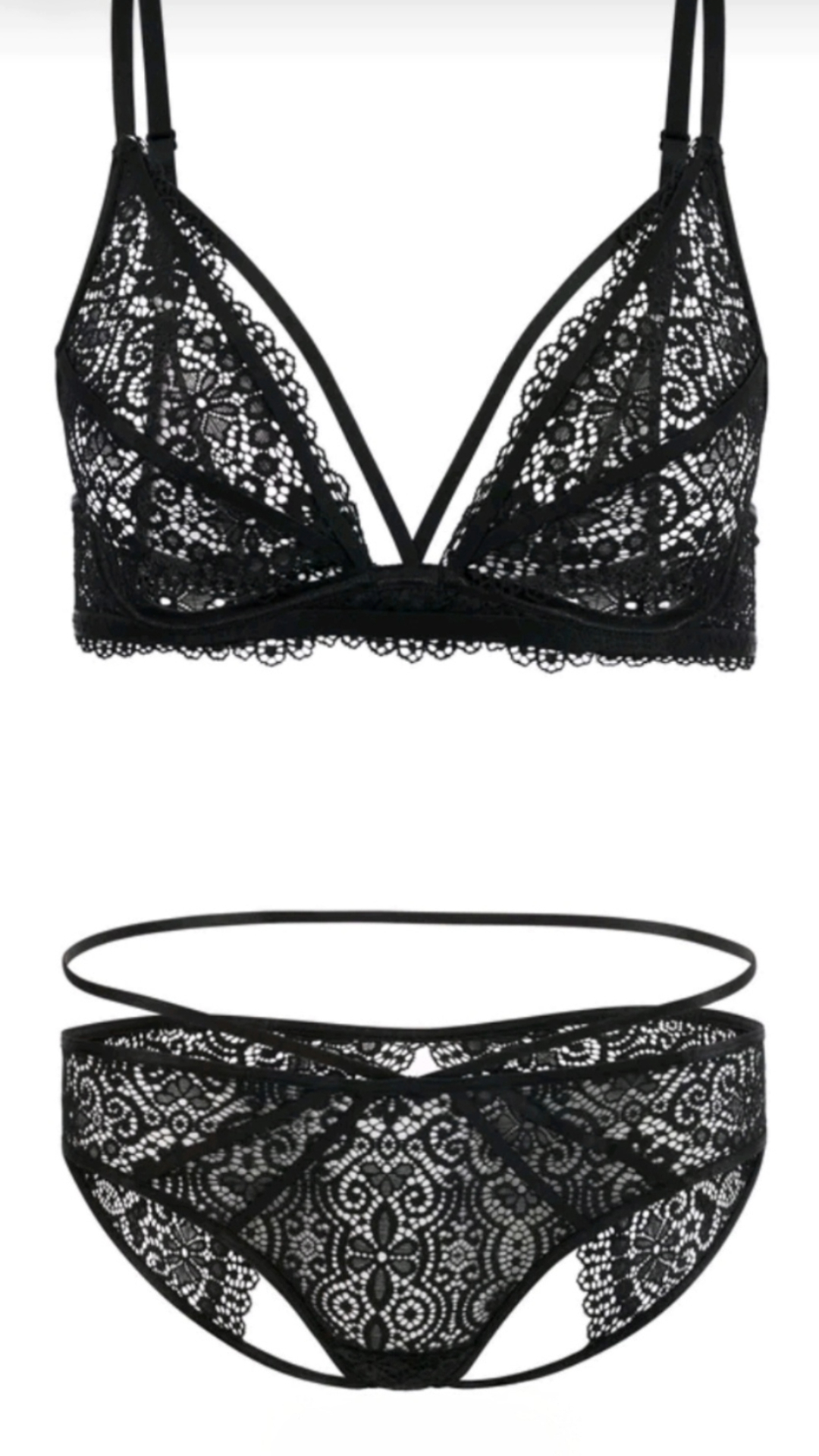 Adore Me Jenni Unlined Plunge Lace Bra and Panty Lingerie Set 3