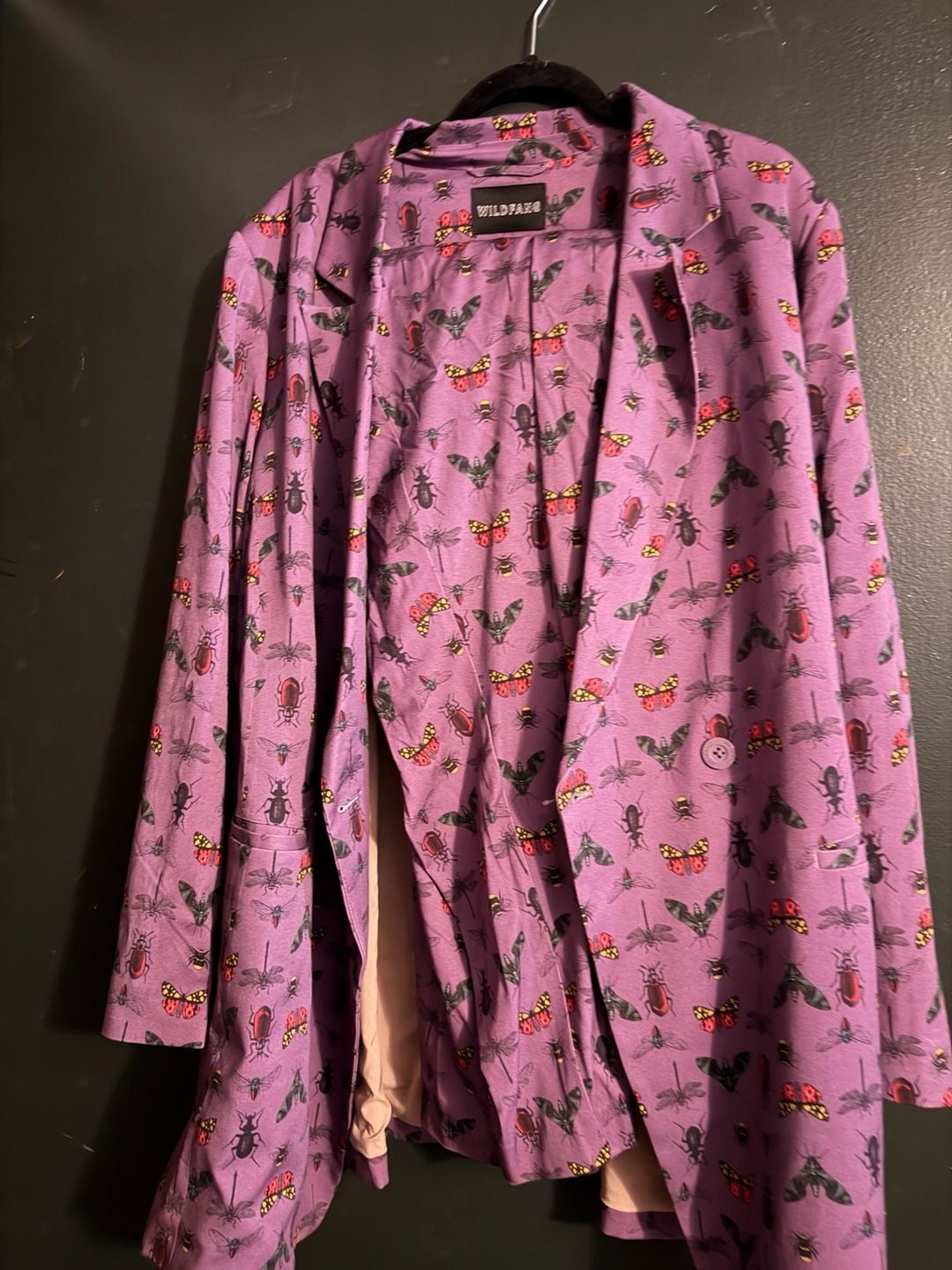 Wildfang Empower Insect Grape Double-Breasted Blazer & Slim Crop Pant Suit Set 3