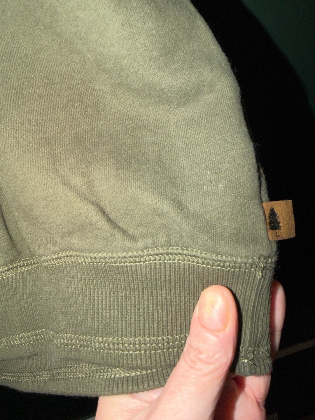 Roundtree & Yorke Outdoors Men's Cotton Blend Fleece Crewneck Sweatshirt Olive Green 3