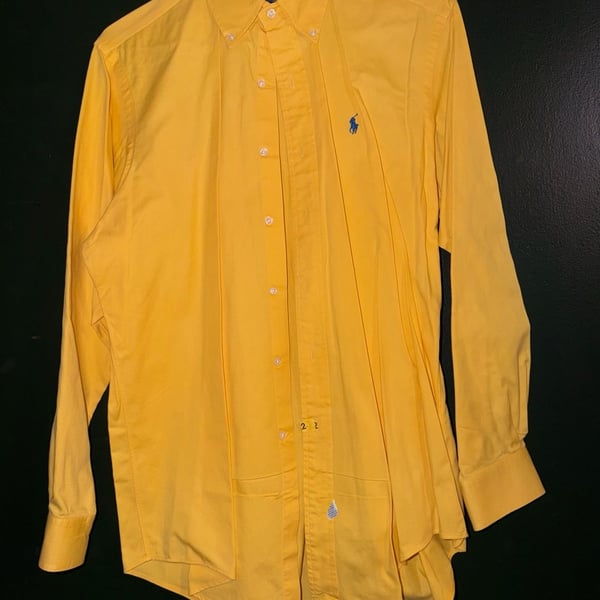 Polo Ralph Lauren Men's Yellow Long Sleeve Button Down Oxford Shirt Size M