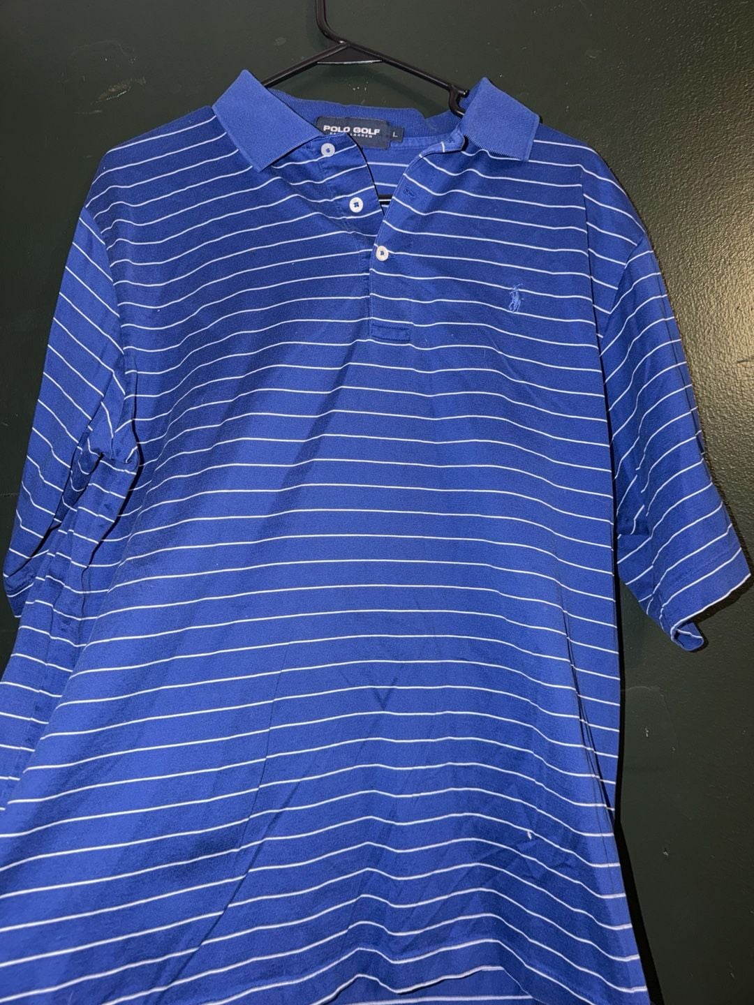Polo Golf Ralph Lauren Shirt Men's XXL 2XL Blue Striped Short Sleeve 2