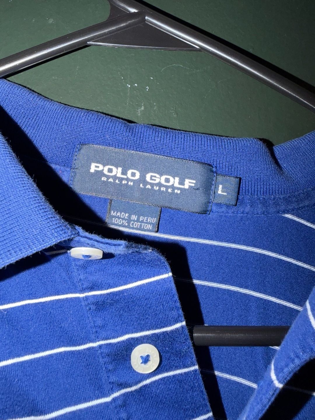 Polo Golf Ralph Lauren Shirt Men's XXL 2XL Blue Striped Short Sleeve 3