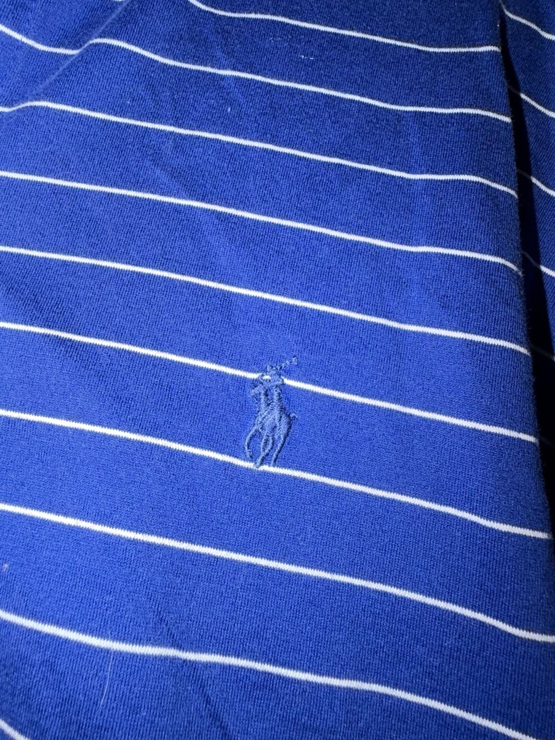 Polo Golf Ralph Lauren Shirt Men's XXL 2XL Blue Striped Short Sleeve 4