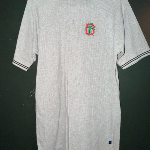 Vintage Ohio State Buckeyes Holloway Grey Textured Polo Shirt Size Small