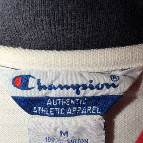 Vintage Champion 90s Ohio State University Football Polo Shirt - White L